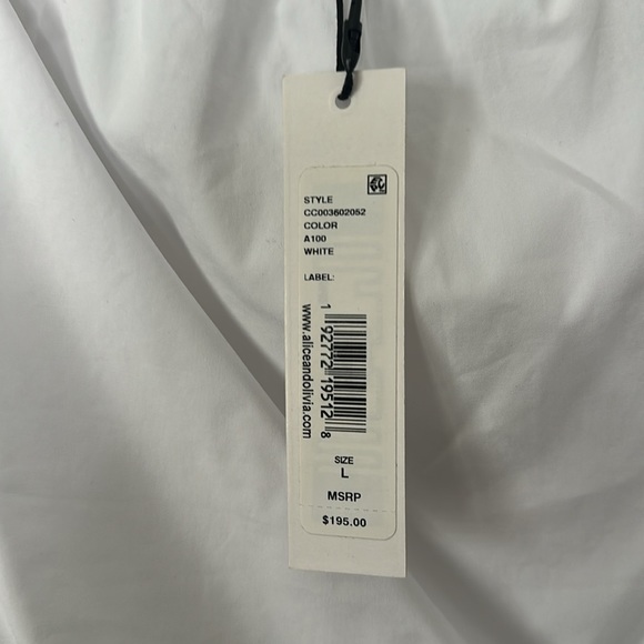 NWT Alice + Olivia Alta Square-Neck Peasant Top - Picture 4 of 7